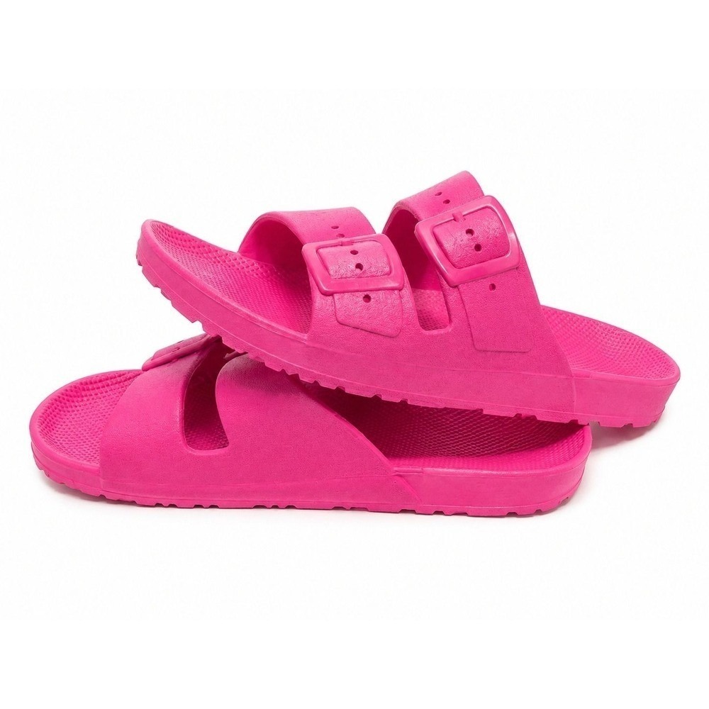 Plaka Genesis Double Strap Slide Sandals Pink Size 8